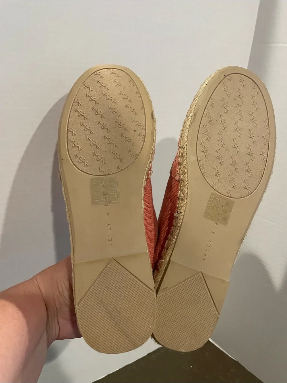 Kelly & Katie Coral Laser-Cut Canvas Espadrilles
